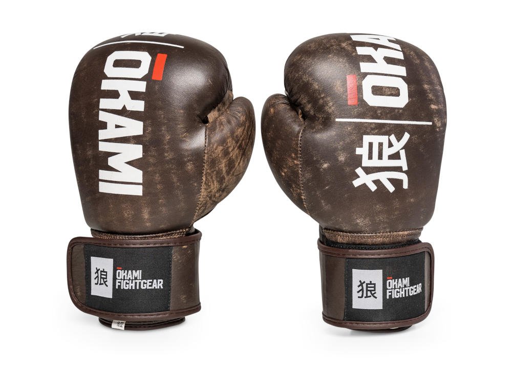 Okami fightgear Hi-Pro Boxing Gloves Vintage Leather